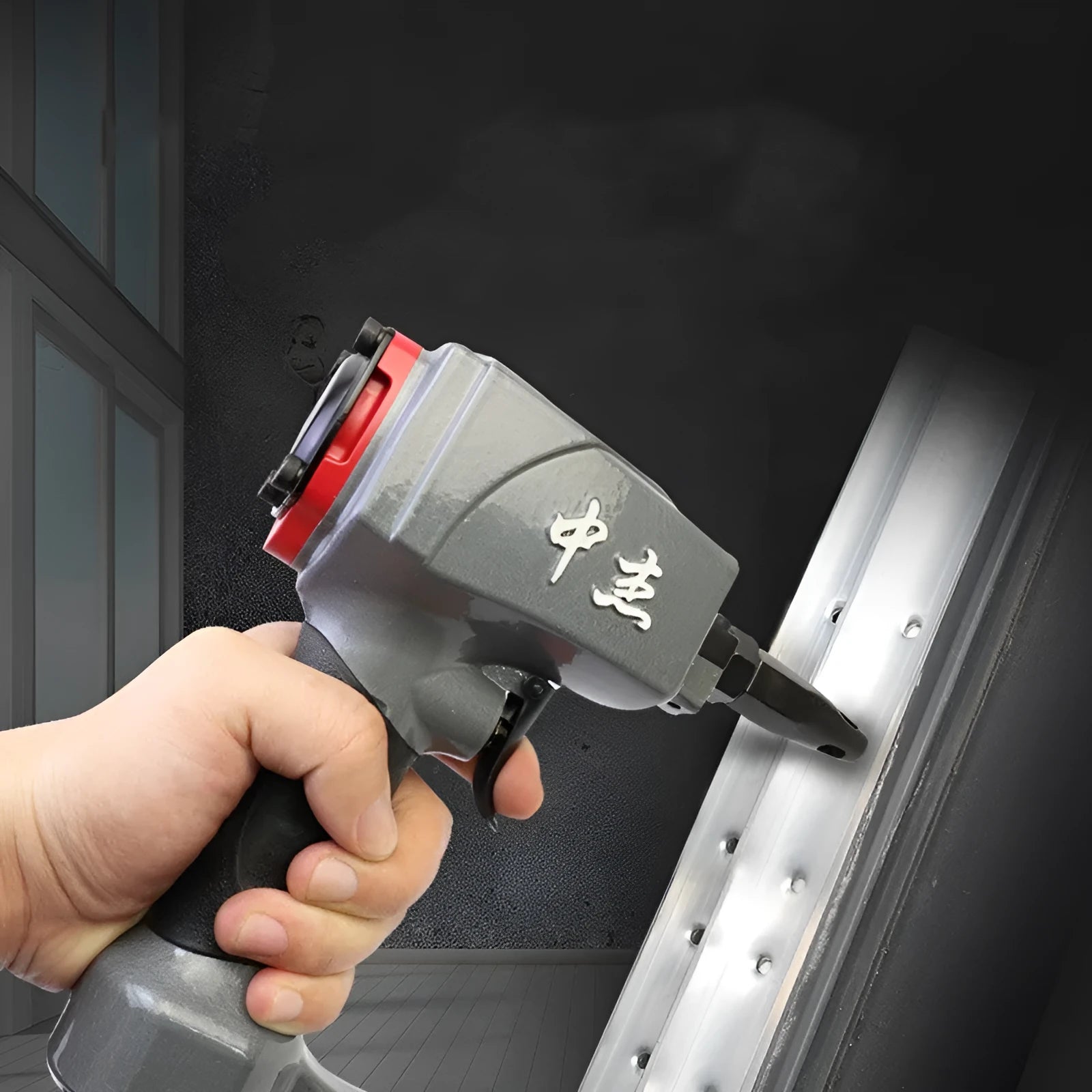 DK30 metal pneumatic hole punch gun for fabric and riveted clothing.