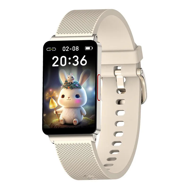 Blood Glucose EP08 Smart Bracelet with TPU strap and touch interface in black, gold, or silver