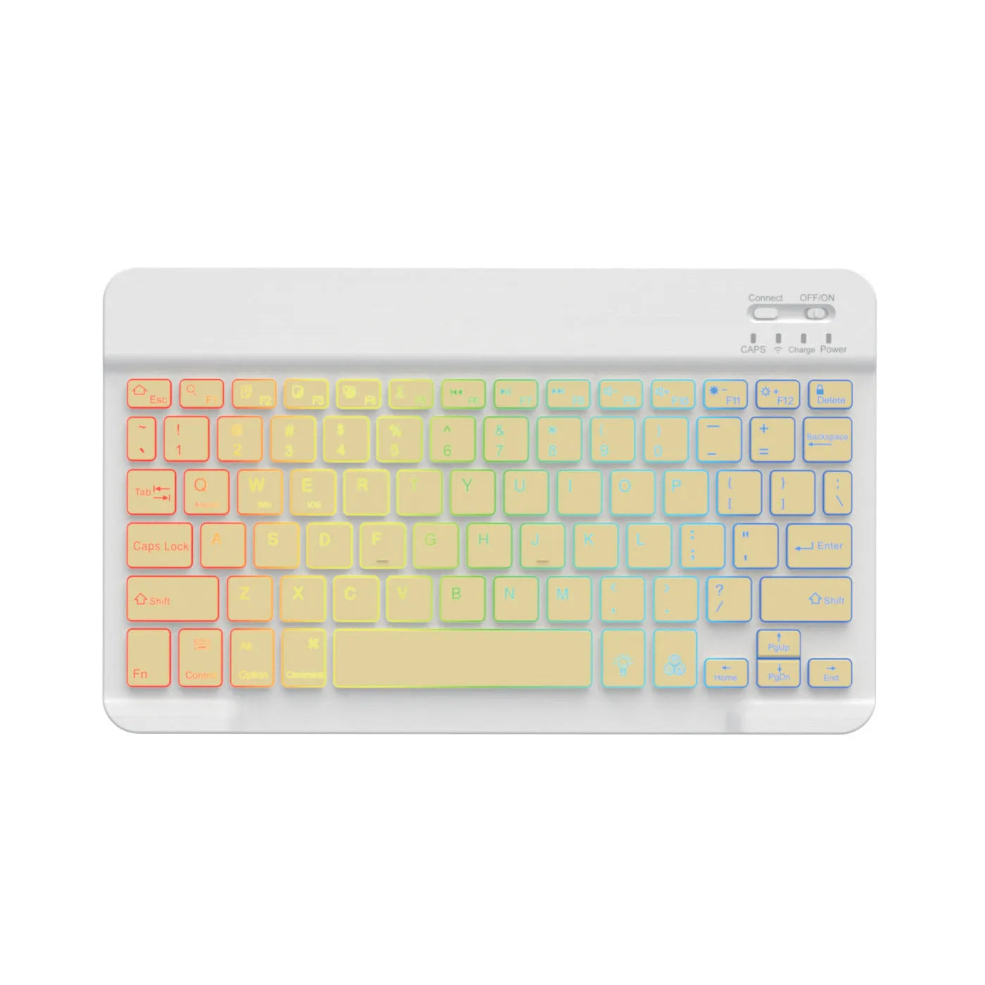 10-inch Bluetooth backlit keyboard with colourful light options for tablets