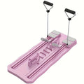 Blue multifunctional supine board with wheels for home abdominal and core exercises