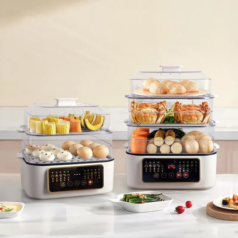 28LPC cooking integrated electric steamer with stainless steel rack showing 420x280x250mm dimensions