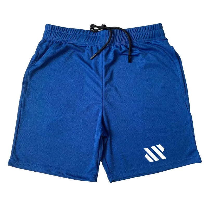 Men's loose fit metal silk fabric sports shorts for running, shown in multiple colour options.
