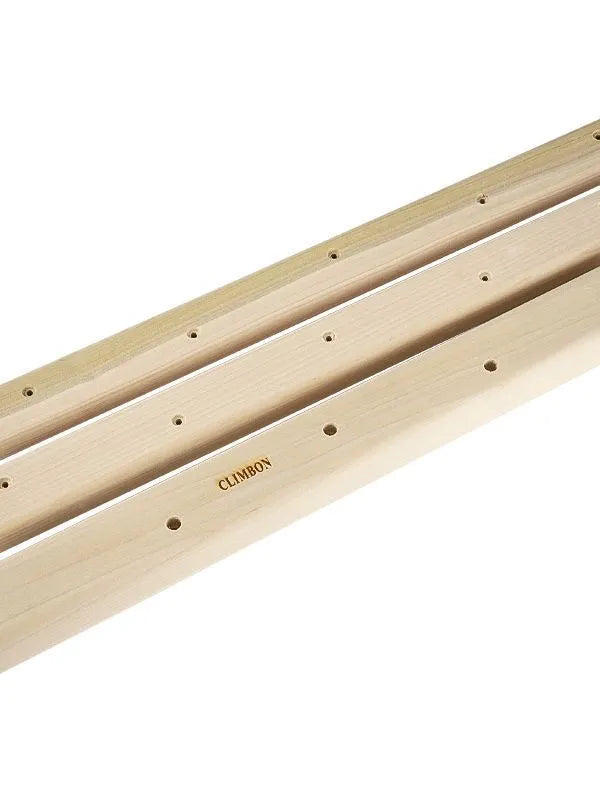 Set of three solid wood fingerboards in 12cm, 40cm, and 50cm lengths for grip strength training