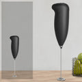 Mini electric milk frother, plastic handheld whisk, 5x3x21cm, in green blue pink black or white