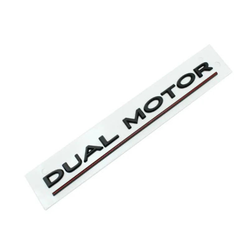ABS plastic performance bumper sticker for Tesla Model 3 in matte black with red stripes