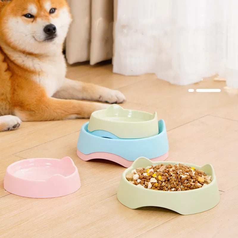 Ceramic dog slow feeder puzzle bowl in blue, green or pink colours for small medium large breed puppies