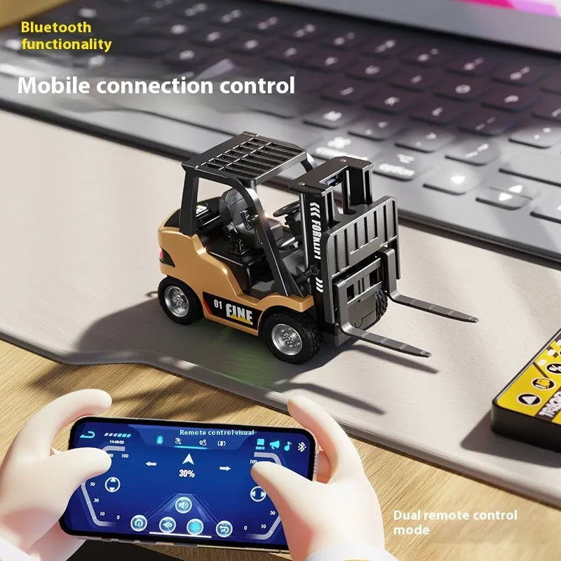 1:64 scale alloy Bluetooth remote-control forklift simulation model with accessories