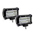 Black 5-inch LED off-road work light with die-cast aluminium housing and bracket mount.