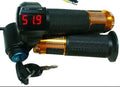 Electric vehicle handlebar section body in blue red silver yellow with PC ABS material and 5-core wire
