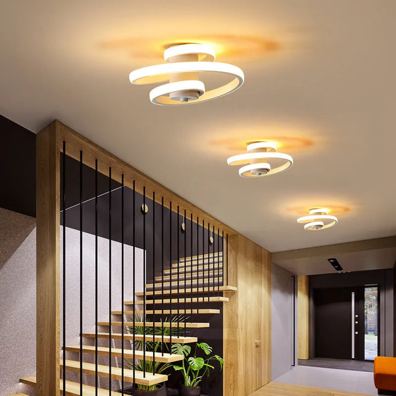 Modern LED corridor light with silicone shade for hallways and entranceways in black or white finish