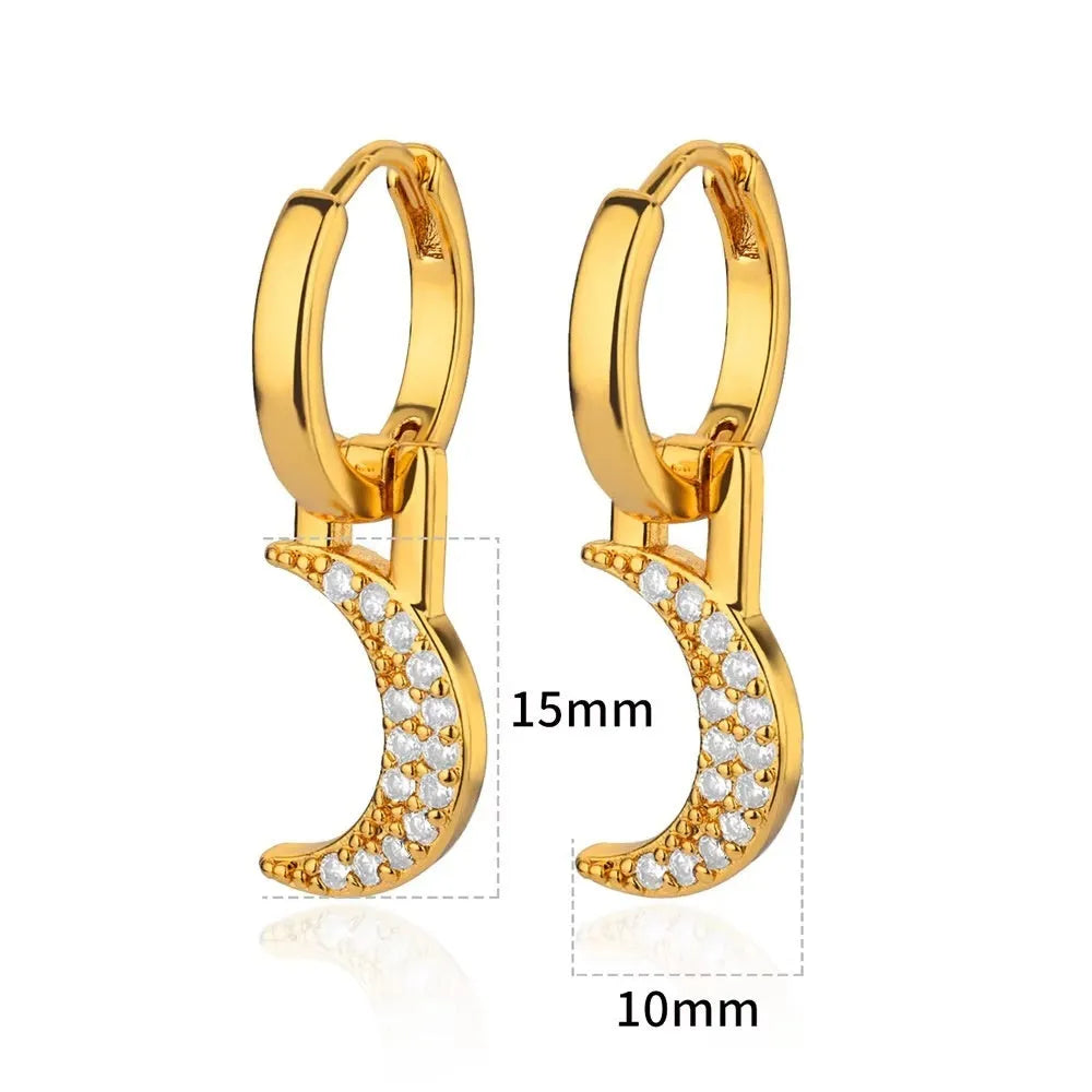 Women's copper butterfly earrings with geometric heart, star, and bow shapes in assorted colours.