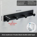Iron punch-free clothes hook with double-sided tape for shower door in black or white
