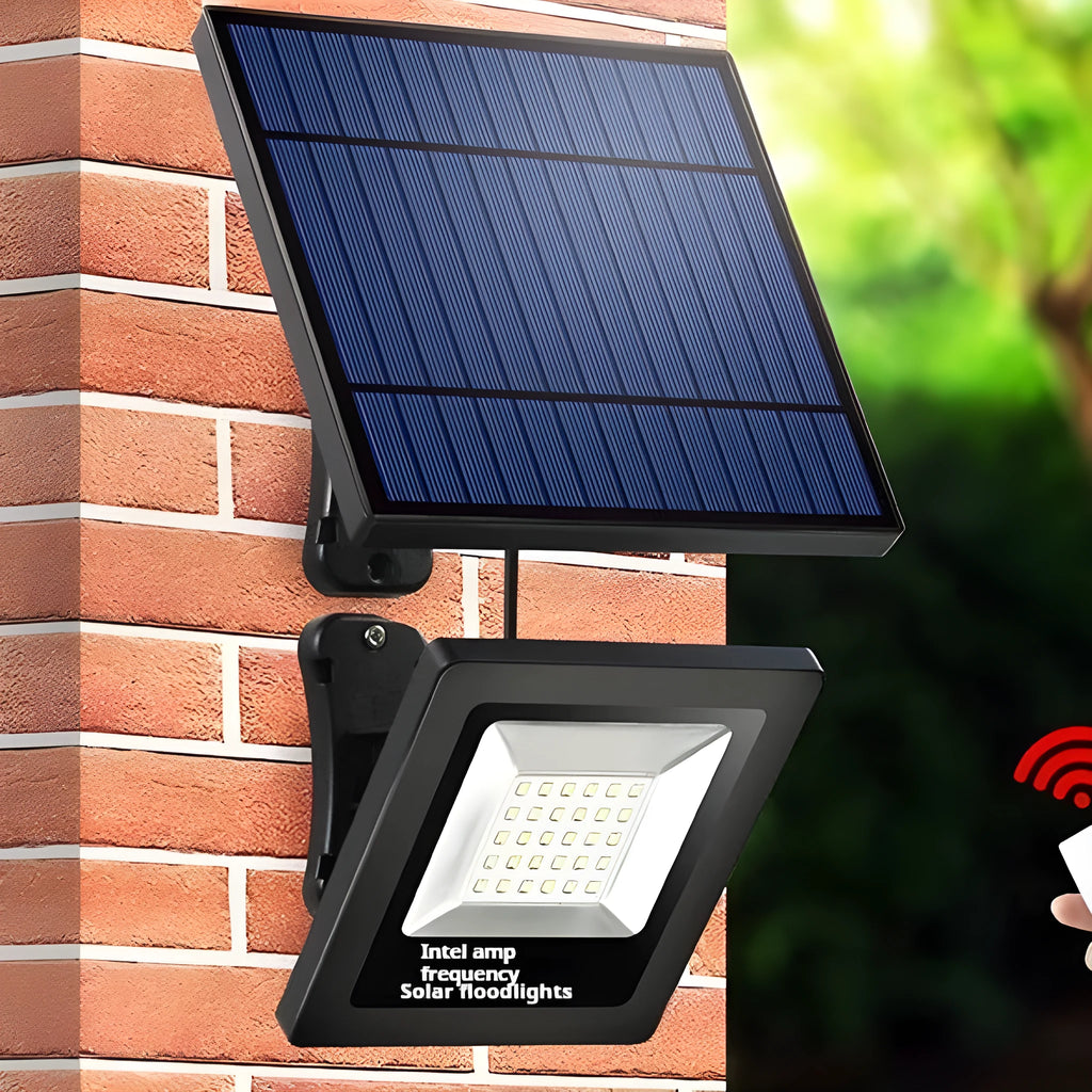 Outdoor solar-powered LED light with IP65 waterproof rating for garden and courtyard illumination
