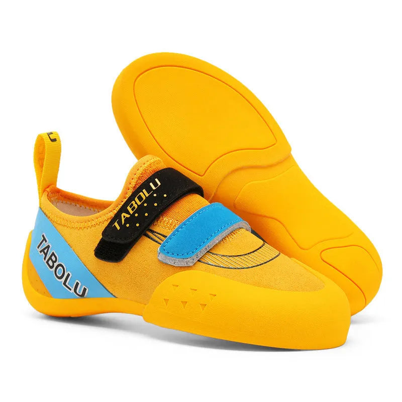 Men's and women's breathable rock climbing shoes with Velcro straps and non-slip rubber soles