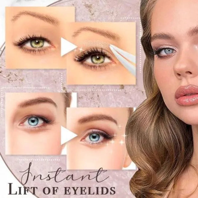 Box of reusable No Glue Eyelid Stickers in L, M, and S sizes for monolids and hooded eyes