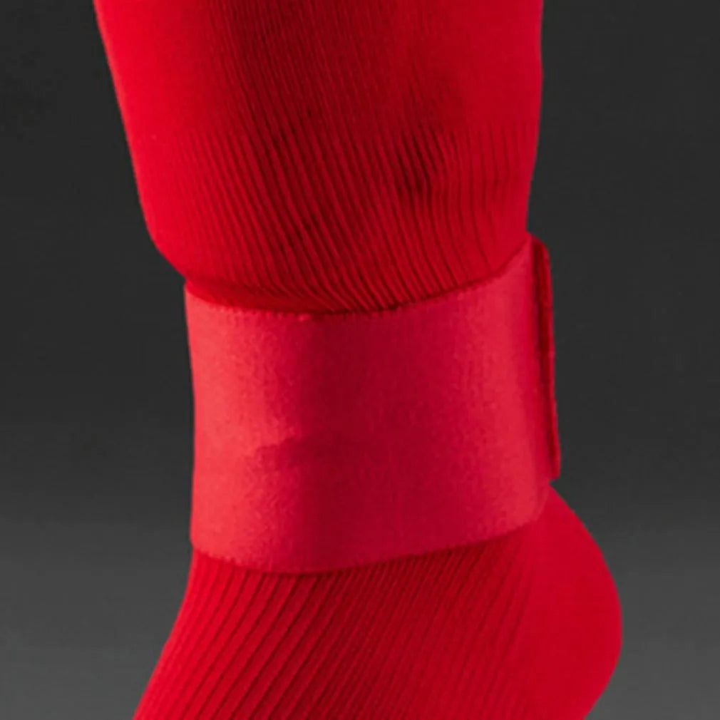 Rubber shin guard tape belt for football protection in red blue black or white