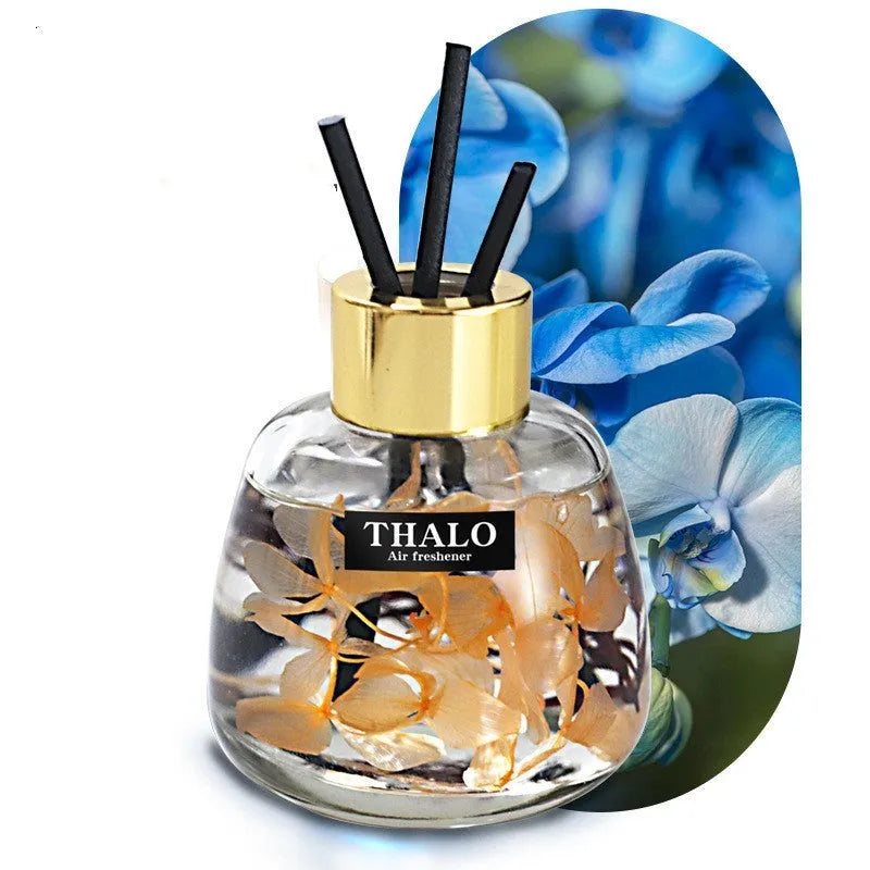 Glass car perfume ornament bottle for no-fire aromatherapy automotive decoration