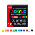 Set of straight liquid acrylic marker pens in multiple colours for art and graffiti