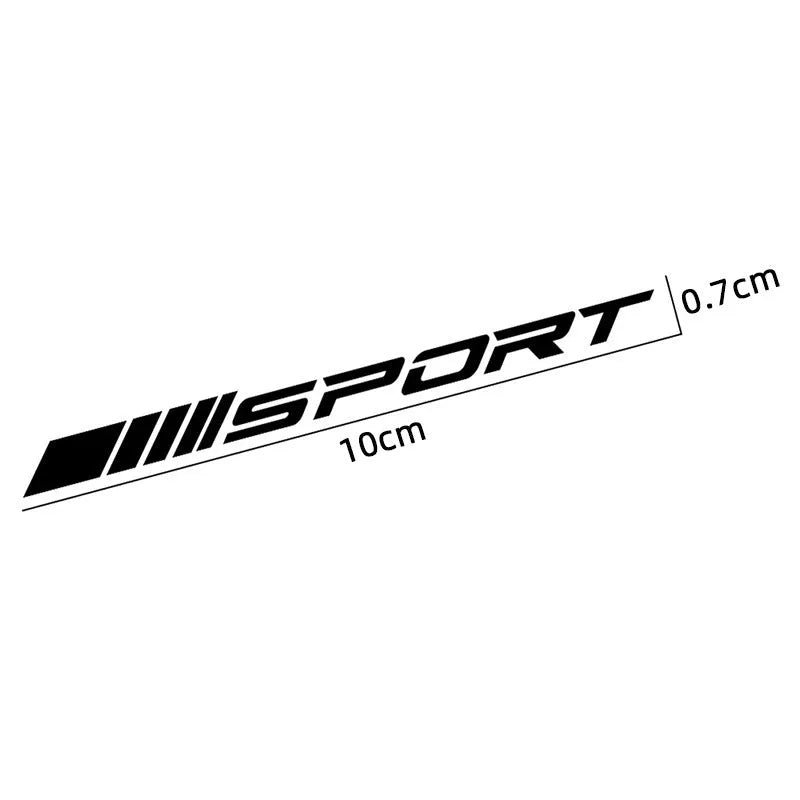 Hollow sports design car rim stickers in black, red, or white colours