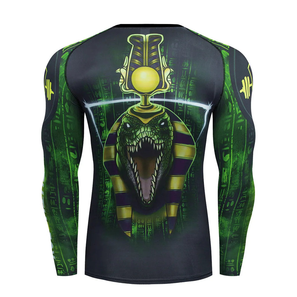 Men's slim fit long sleeve sports top and trousers set, ZF016 style with print pattern.