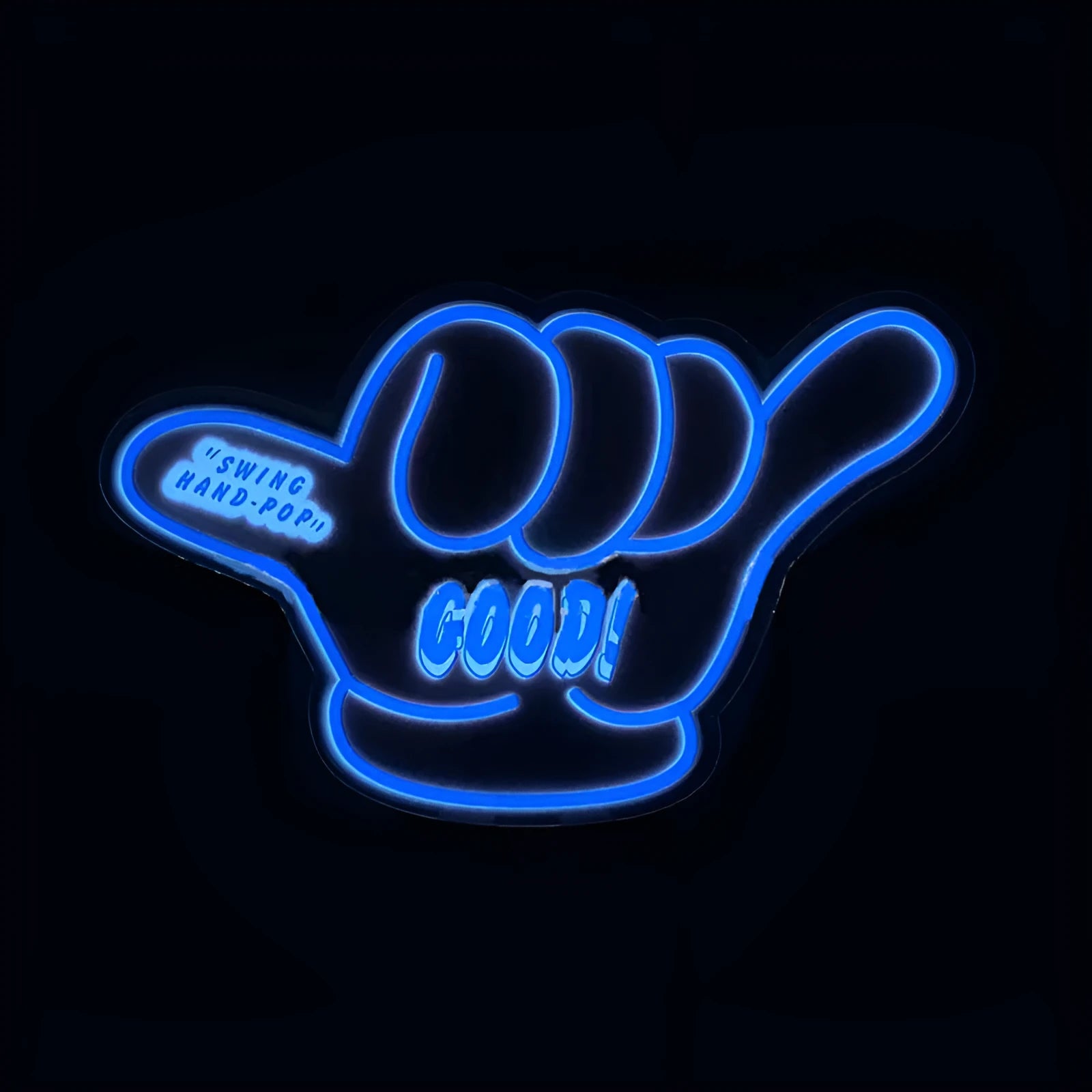 Small luminous wall stickers with driver unit showing heart, cat, and text designs in multiple colours