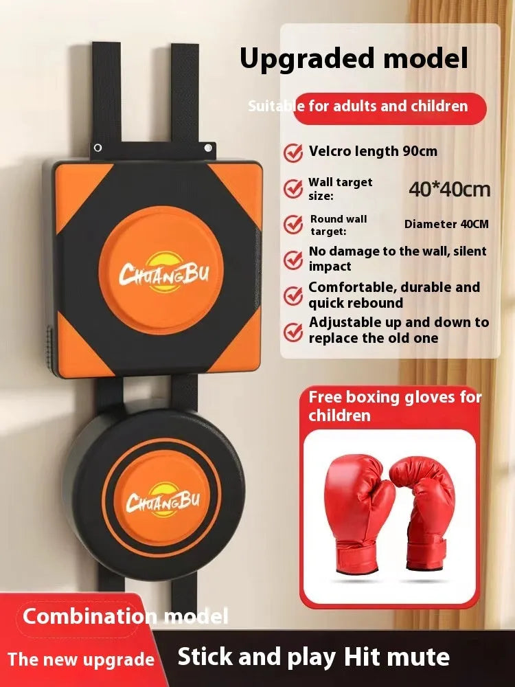 Hanging boxing sandbag wall target set in PU leather with multiple size options for home fitness training