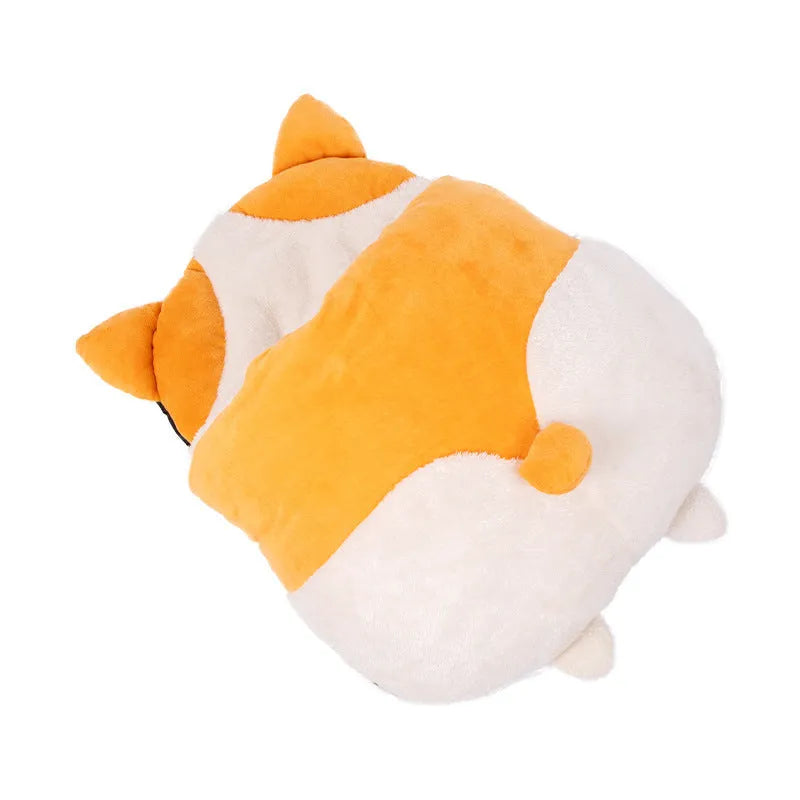 Orange semi-closed cat sleeping bag, 65 x 53 x 12 cm, warm winter pet nest and sleeping mat