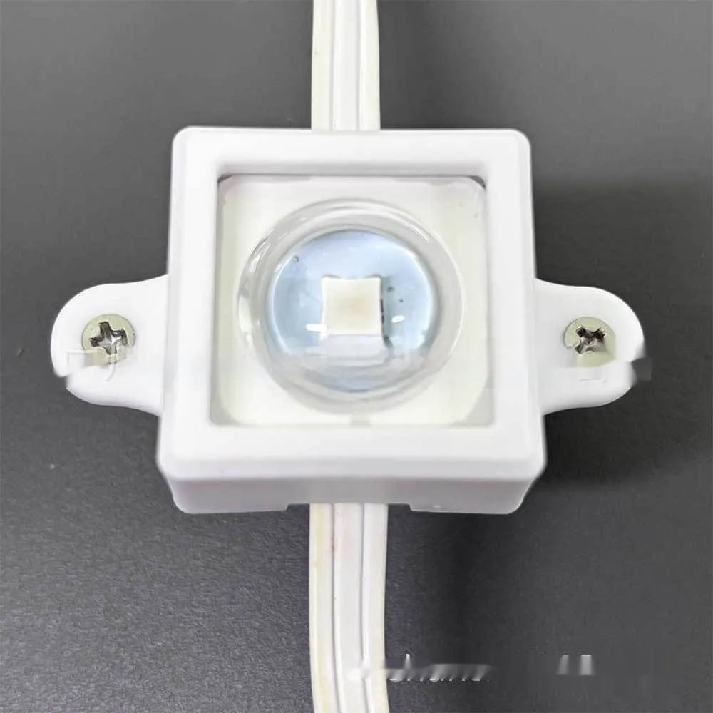 White plastic protective lampshade for LED light brackets, shown next to a ruler indicating 1.7cm by 6cm dimensions.