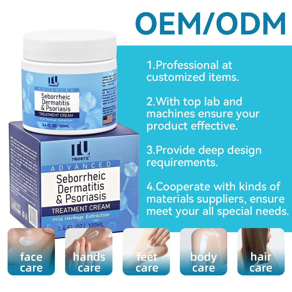 Seborrheic dermatitis cream 100ml tube soothing relief for flaky dry scalp and itchy skin