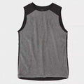 Men's solid colour lightweight fleece lined thermal vest in gray, loose fit sports style