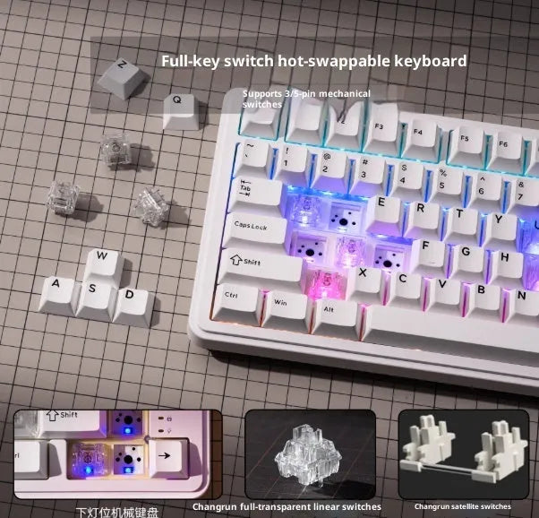 Bluetooth keyboard with integrated stand in plastic finish with heat sublimation key markings