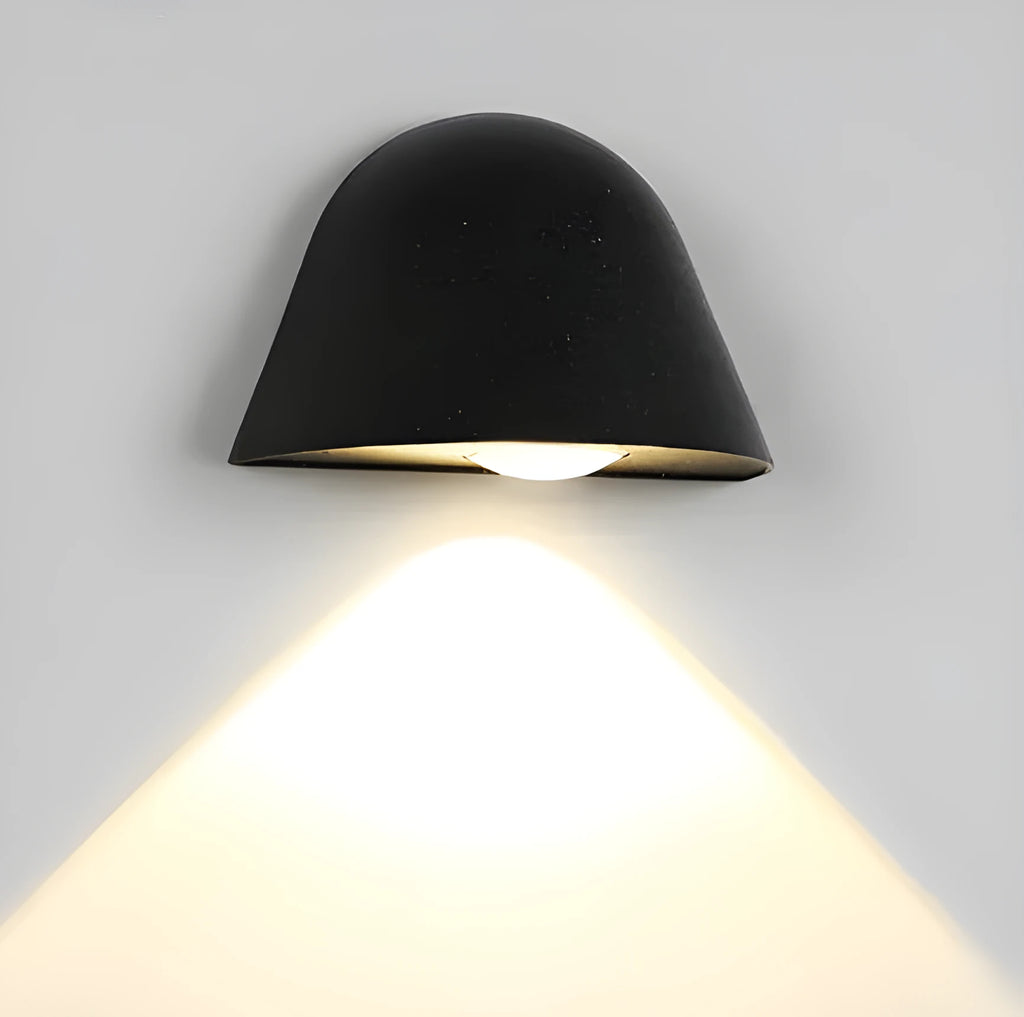 Outdoor Waterproof Wall Lamp with 5W LED, Aluminium Housing, IP65 Protection, 3000K-6000K Colour Temperature, in Black, Black Gold, Ceramic White, Spot White, or Platinum Colour for Exterior Wall Lighting