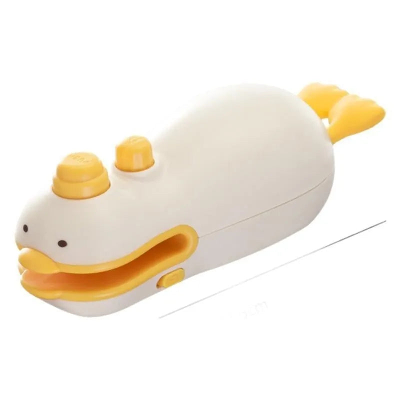 Small yellow duck rechargeable sealing machine with animal jacquard texture and included charging cable