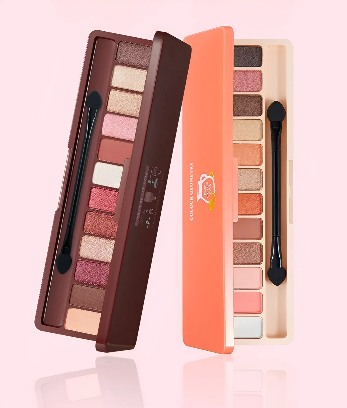 12-colour eyeshadow palette in compact 15.2 x 5 x 11 cm case for beginner nude makeup