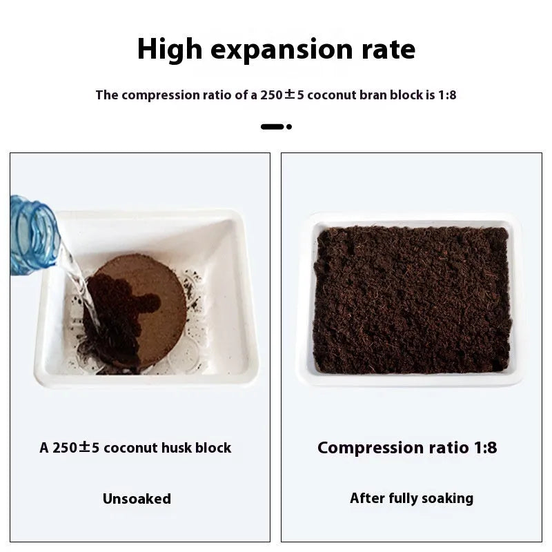 Coir soil blocks for vegetable planting in various sizes with high water absorption for seedling cultivation