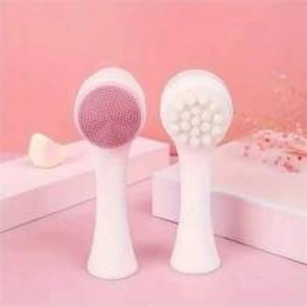 Blue pet paw brush for dog and cat grooming with easy-clean nylon construction