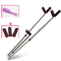 Leg stretcher with two extension bars, centre handle, five adjustable positions and soft foam grips, in Black or White