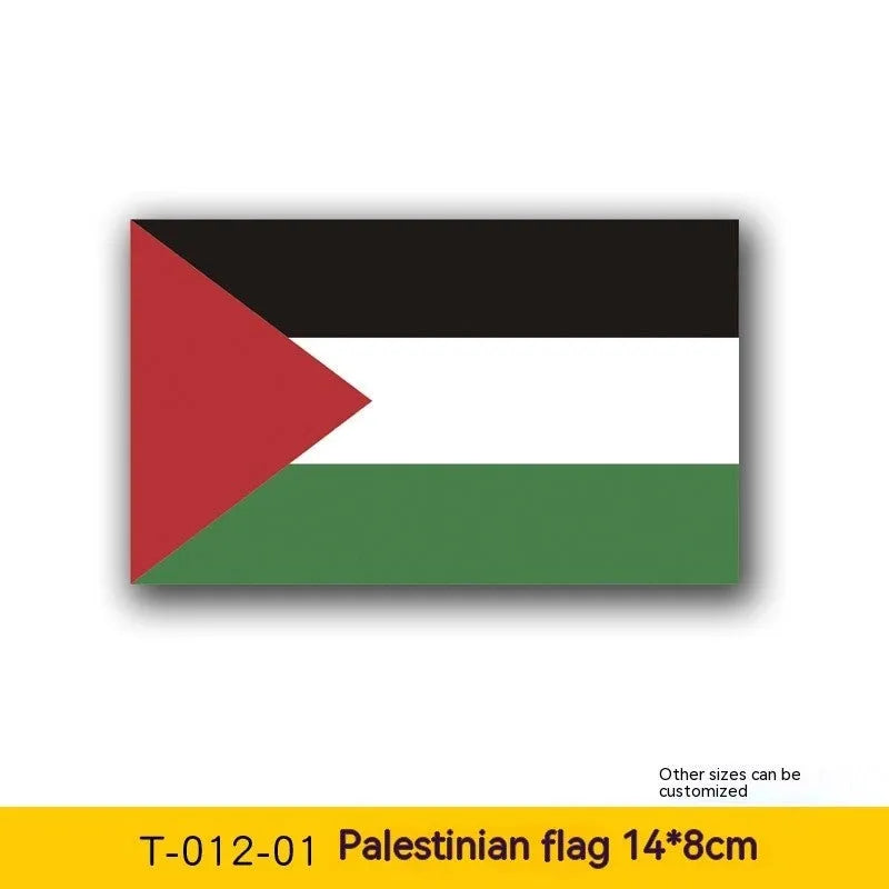 Palestinian flag car decal sticker on vehicle window with PET material construction
