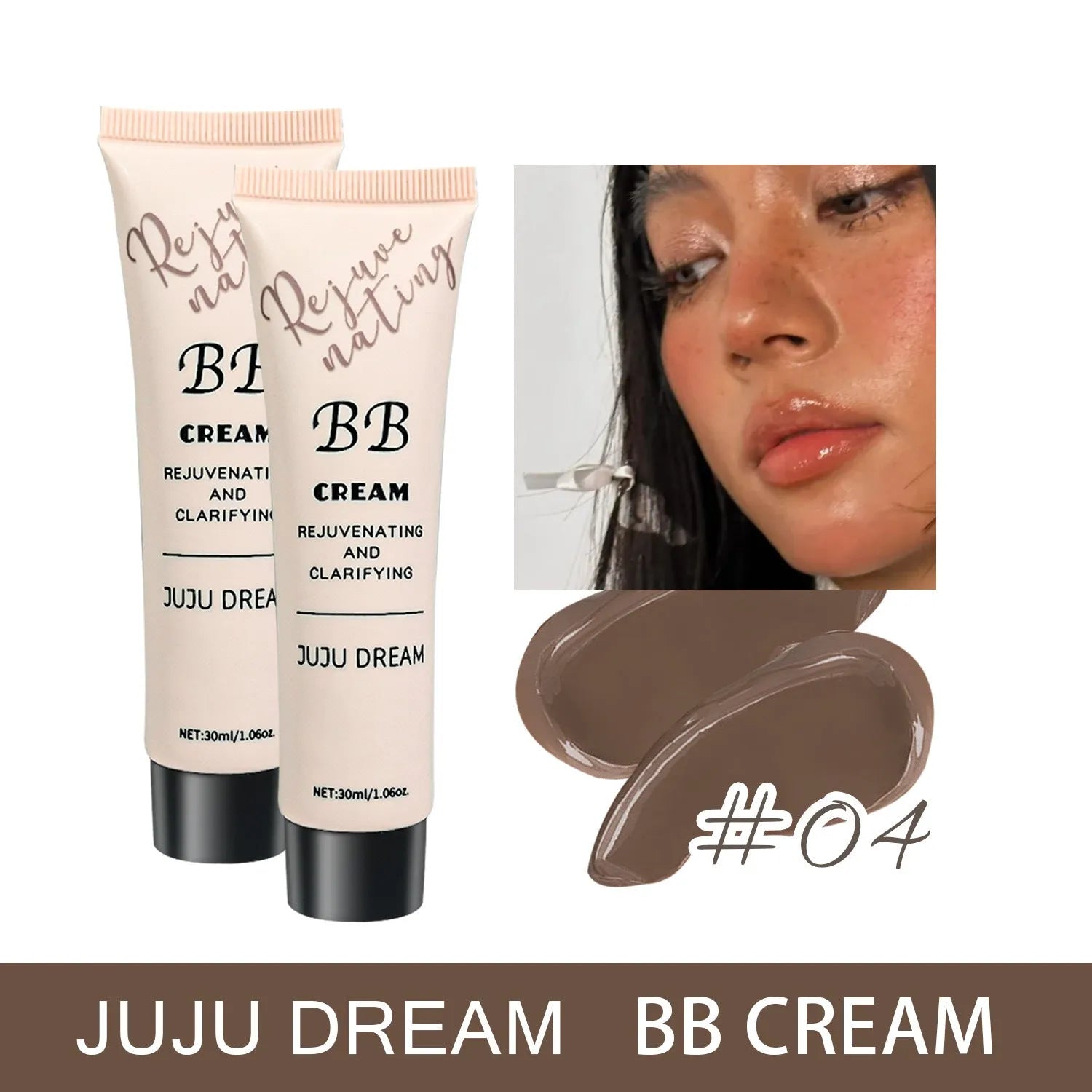 Brightening skin colour BB cream 30ml in five shades with waterproof smear-proof formula