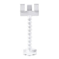 Black plastic pet photography mobile phone holder with treat clip and 360° rotation mechanism