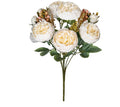 Artificial silk peony bouquet in multiple colours for wedding and home decoration