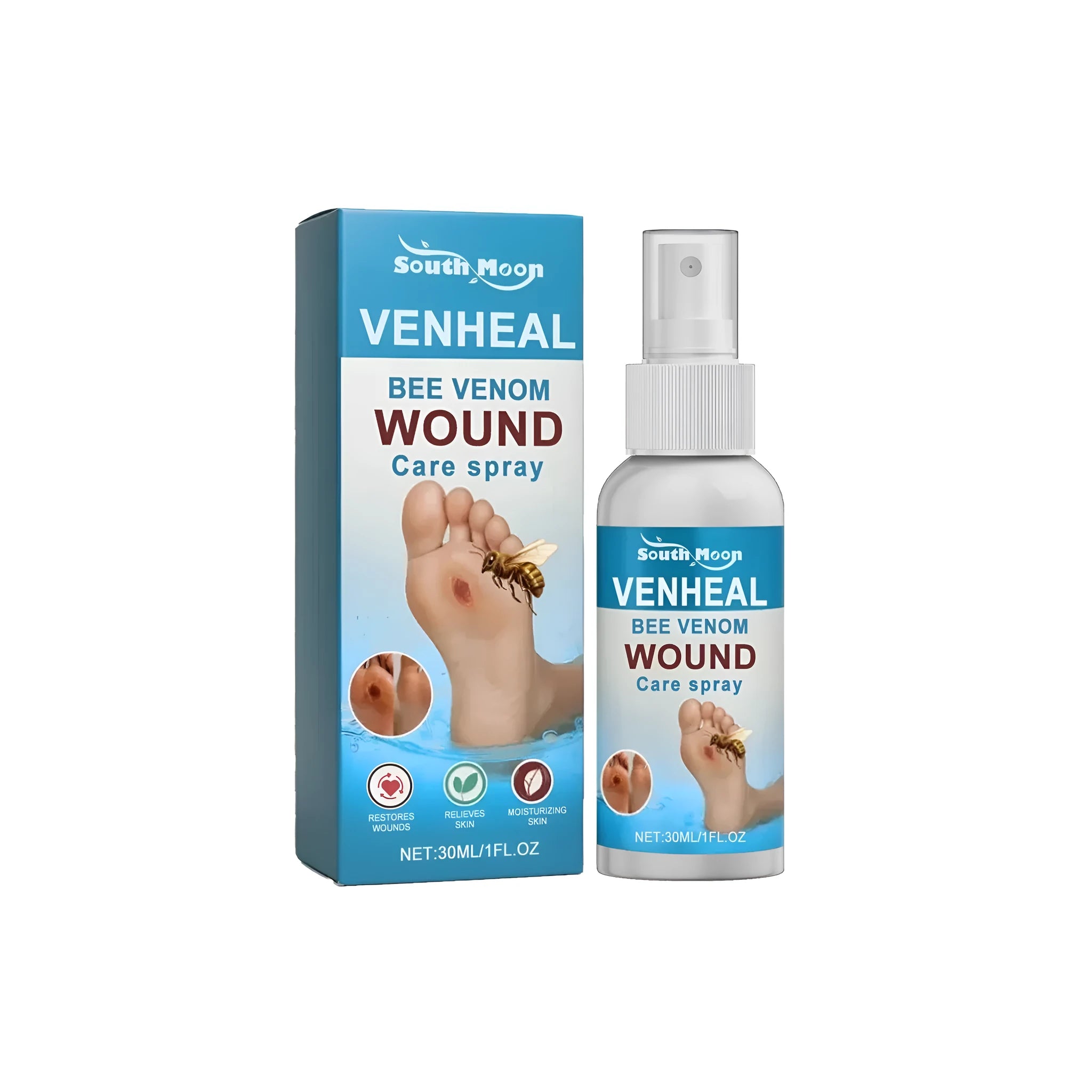 30ml diabetes wound care spray bottle with bee venom and herbal extracts