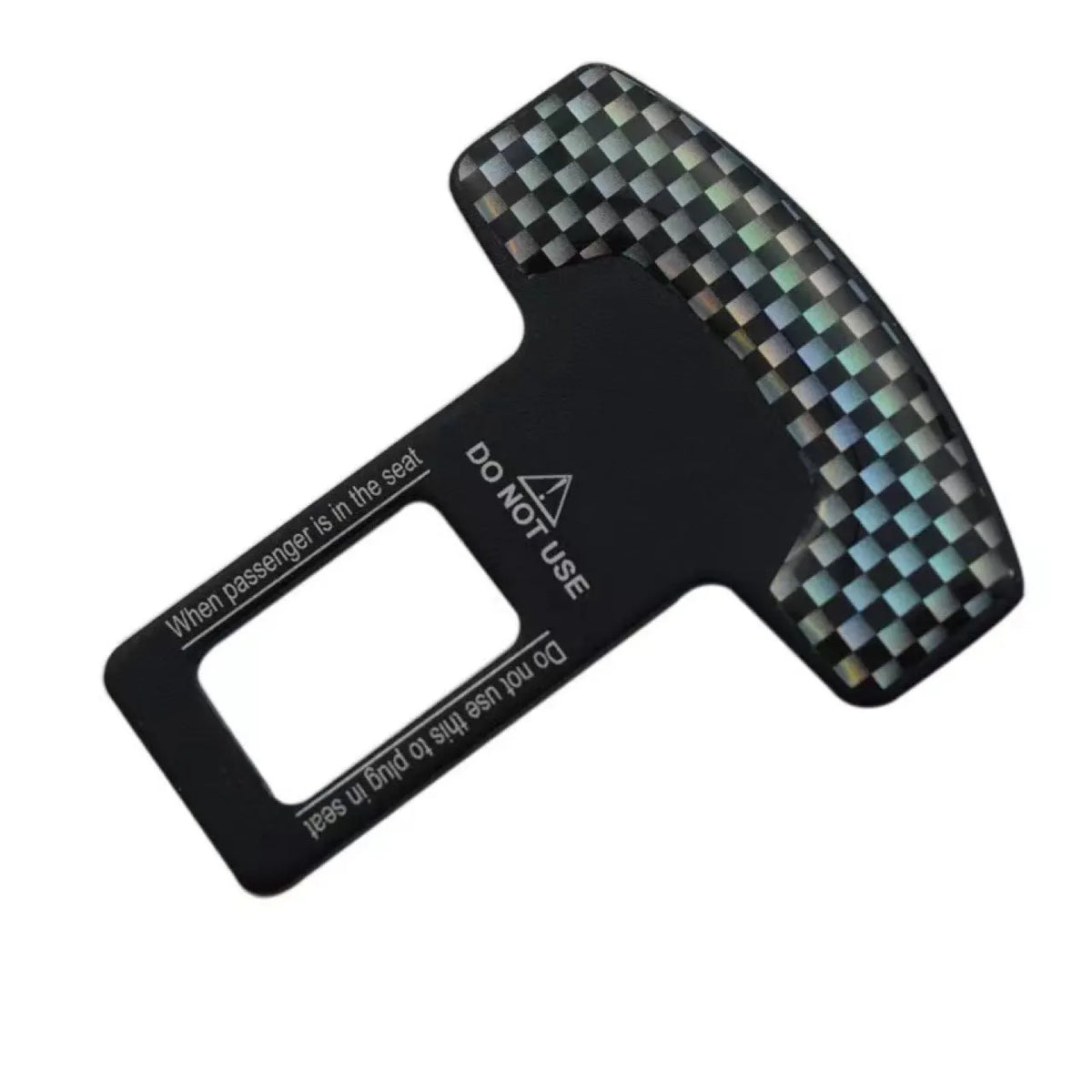 Aluminium alloy lock tongue key chain bottle opener with frosted carbon fibre finish
