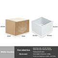 White Suit Cube plastic dessert display stand with multiple tiers for cake shop presentation