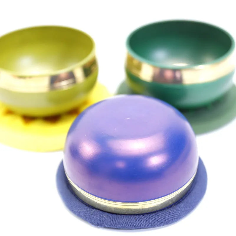 Handmade colourful Tibetan singing bowl meditation percussion instrument 7.8cm diameter