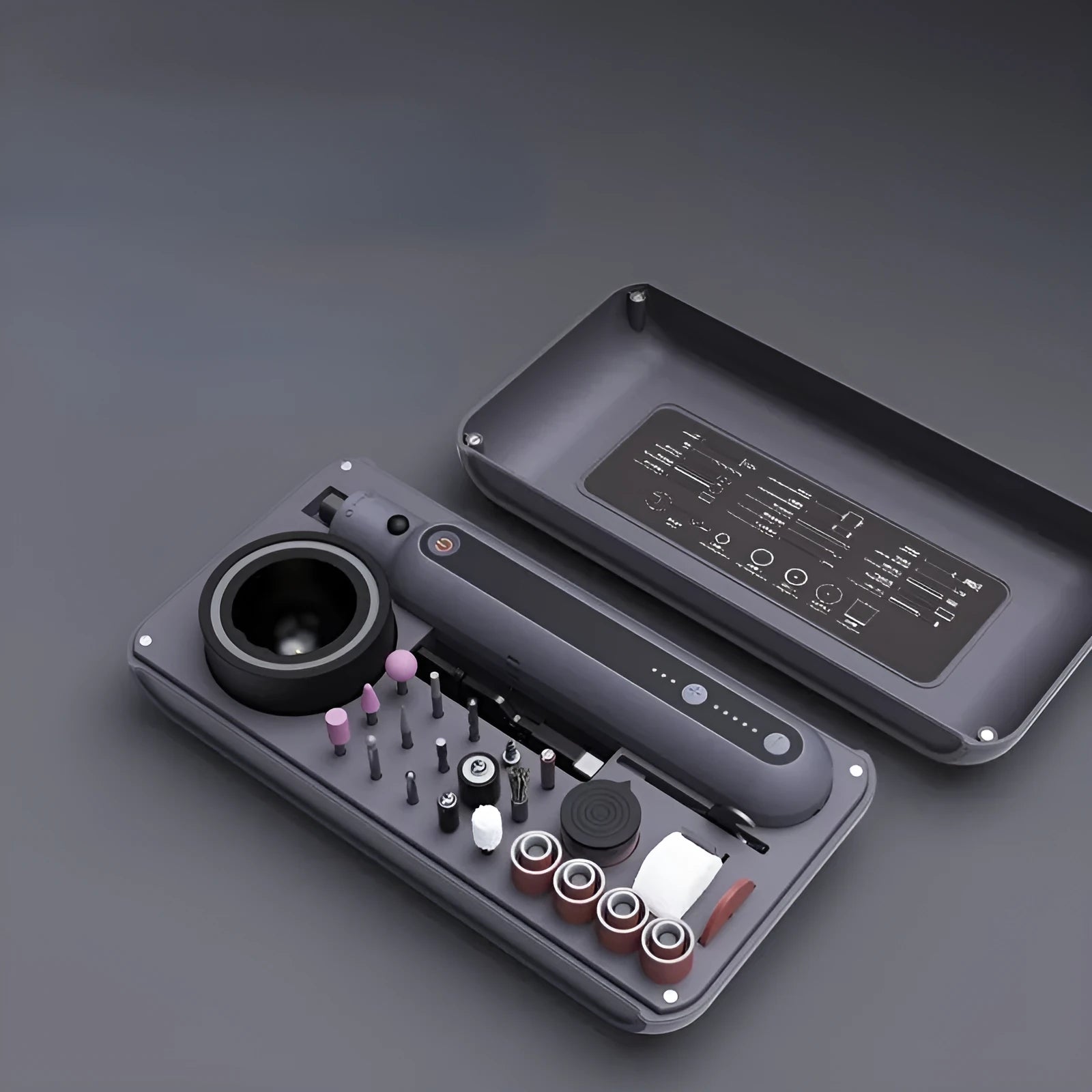 Mini electric grinding and polishing machine set with lithium battery and speed adjustment
