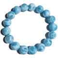 Blue natural crystal sea-pattern stone Bodhi bracelet with pearl decoration in Maillard style