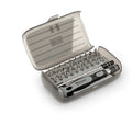 32-in-1 screwdriver repair tool set with 30 bits in black PP plastic case