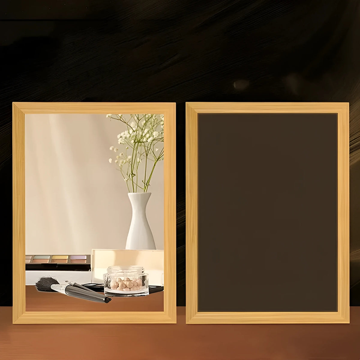 Hand-painted birthday gift photo frame with wood-based panel frame and acrylic painting core, 22x17cm, white colour option