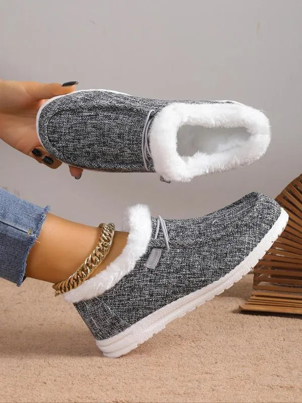 Women's casual straight cotton flat shoes round toe colour options black navy brown pink pebble lime